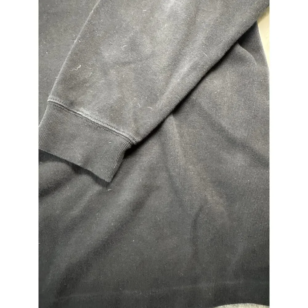 Polo Ralph Lauren Men’s 2XB Black Quarter Zip Sweatshirt Blue Pony Big Tall